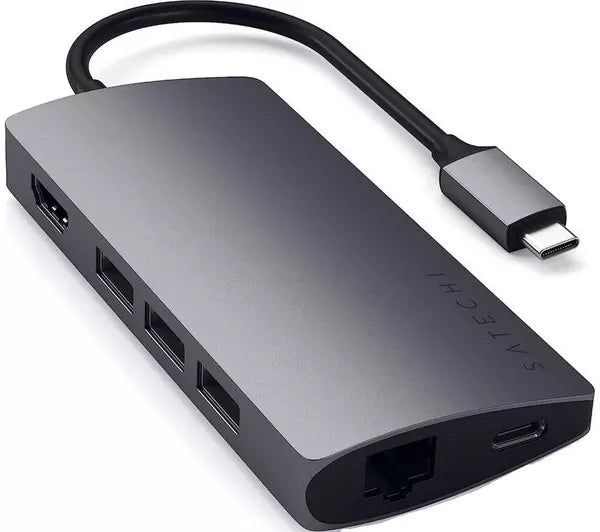 Satechi Multi-Port Adapter V2 Dock st. USB 3.2 Gen 1 (3.1 Gen 1) Type-C 10000 Mbit/s Grey - Techvue