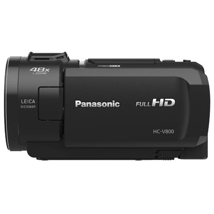 Panasonic HC-V800 Full HD Camcorder with 24x Optical Zoom, 3" LCD, WiFi & SD/SDHC/SDXC Compatibility - Black