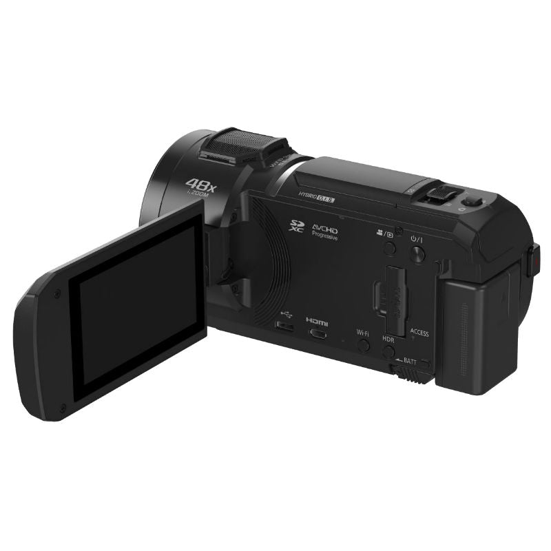 Panasonic HC-V800 Full HD Camcorder with 24x Optical Zoom, 3" LCD, WiFi & SD/SDHC/SDXC Compatibility - Black