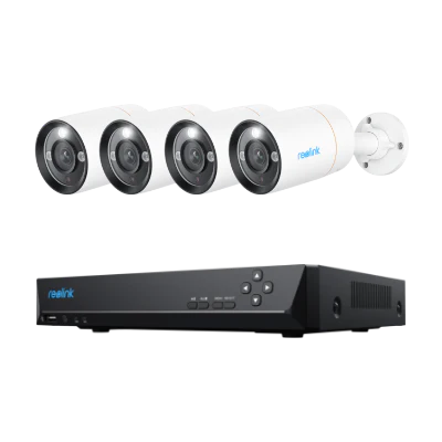 RLK8-1200B4-A 12MP PoE Surveillance Kit with Smart Detection & Spotlights - Techvue