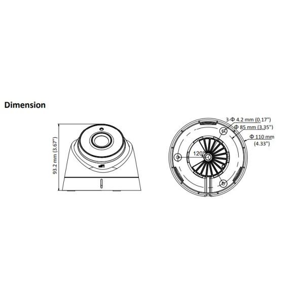 2MP Analogue 8 Channel Hikvision Kit Turret PoC 40m | Techvue