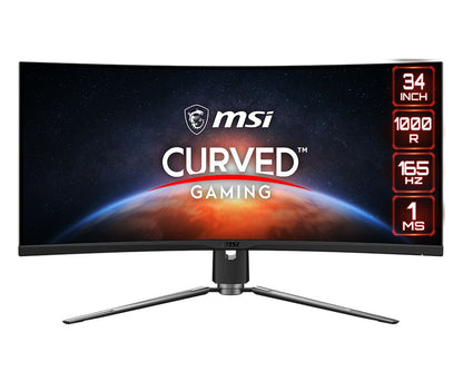 MSI MPG Artymis 343CQR 86.4 cm (34") 3440 x 1440 pixels UltraWide Quad HD LCD Black