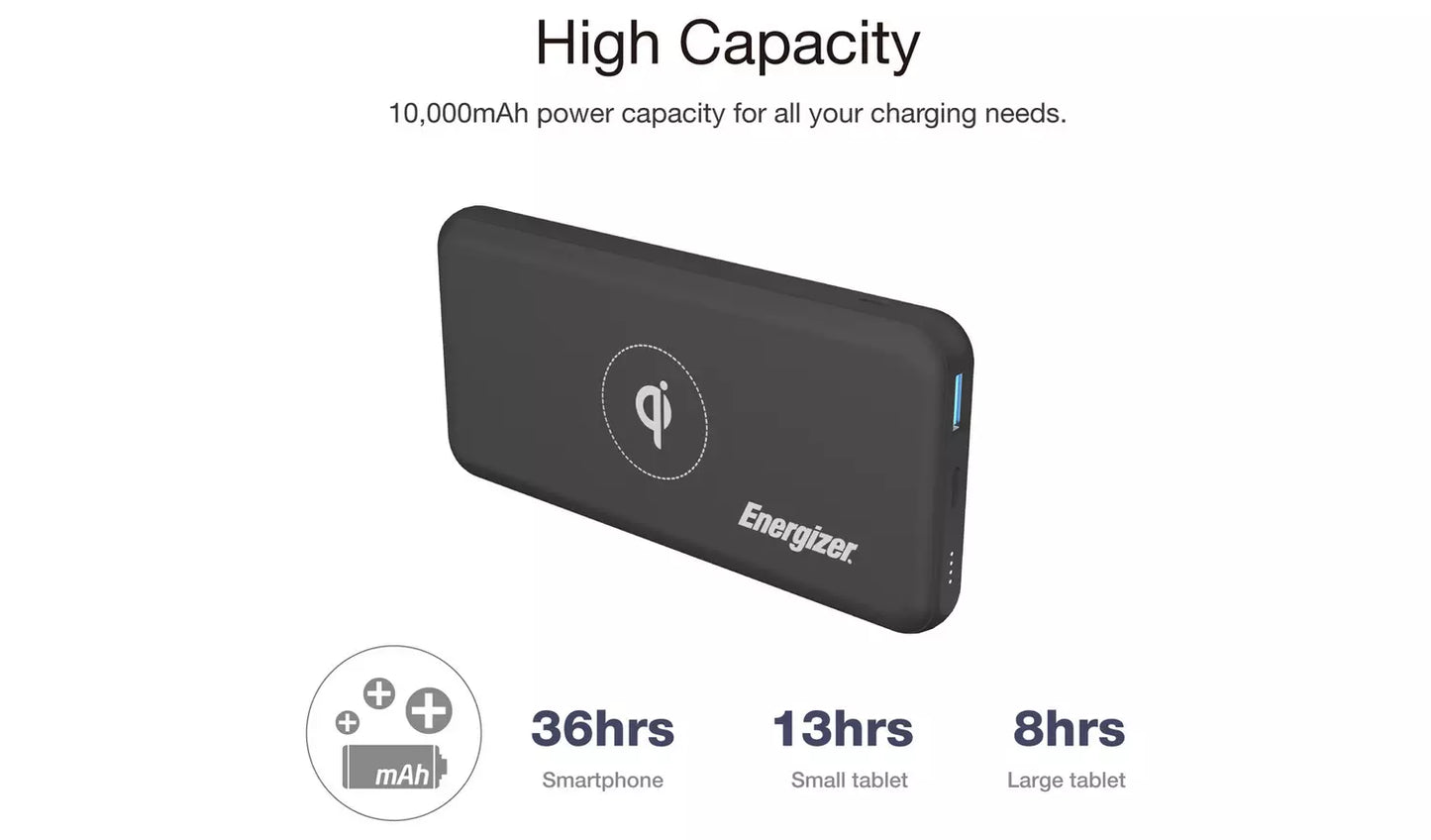 Energizer 10,000mAh Wireless Power Bank - Techvue