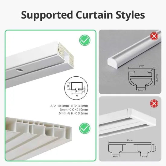 SwitchBot Curtain - 2 x Rod 3 & Smart Hub (Open 2 Ways)